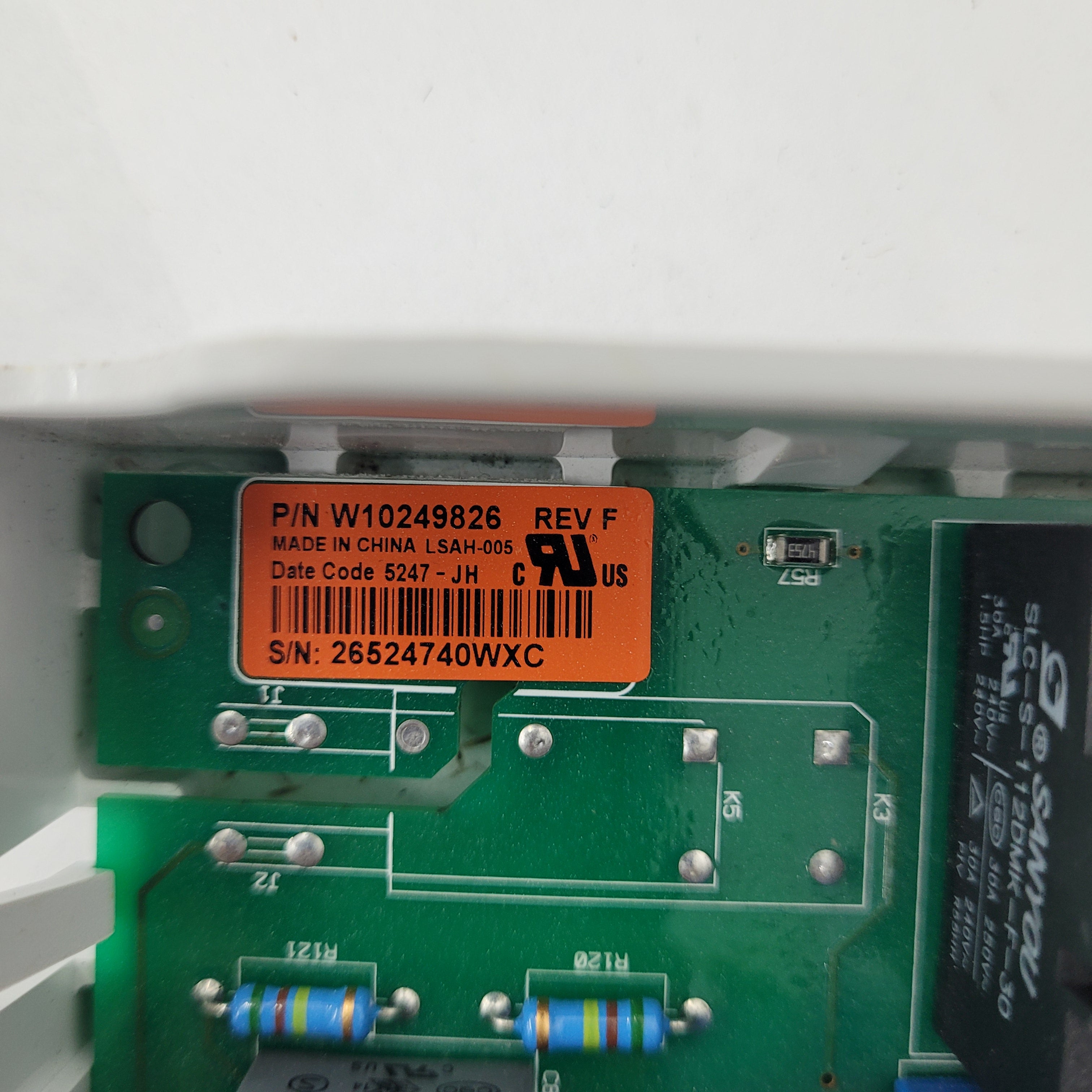 Whirlpool Dryer Control Board W10249826 Whirlpool Dryer Control Board W10249826